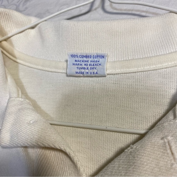 Vintage Maui Haleakala Logo Crazy Shirt Collared Longsleeve Cream with Flaws - Picture 11 of 11